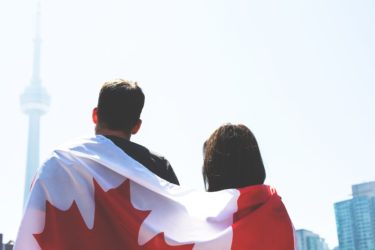 Could wearing a Canadian flag, Toronto