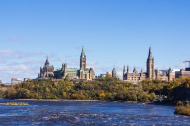 Parliament Hill from across the Ottawa River, Ottawa